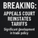 Appeals Court Temporarily Reinstates Trump’s Tariffs, Bolstering Trade Agenda Amid Legal Battles